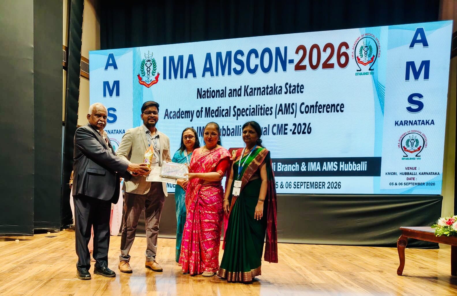 Best Dermatologist in Hubli – Dr. Girish Kumar Chalawadi Felicitated at IMA AMSCON 2026